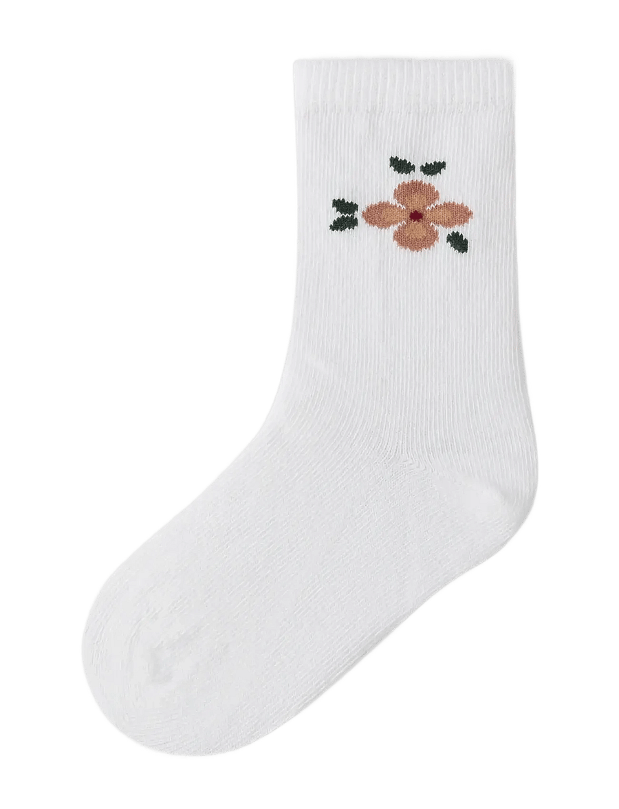 name it - NMFHOLLIE 2P SOCK - sokid - bright white - 2