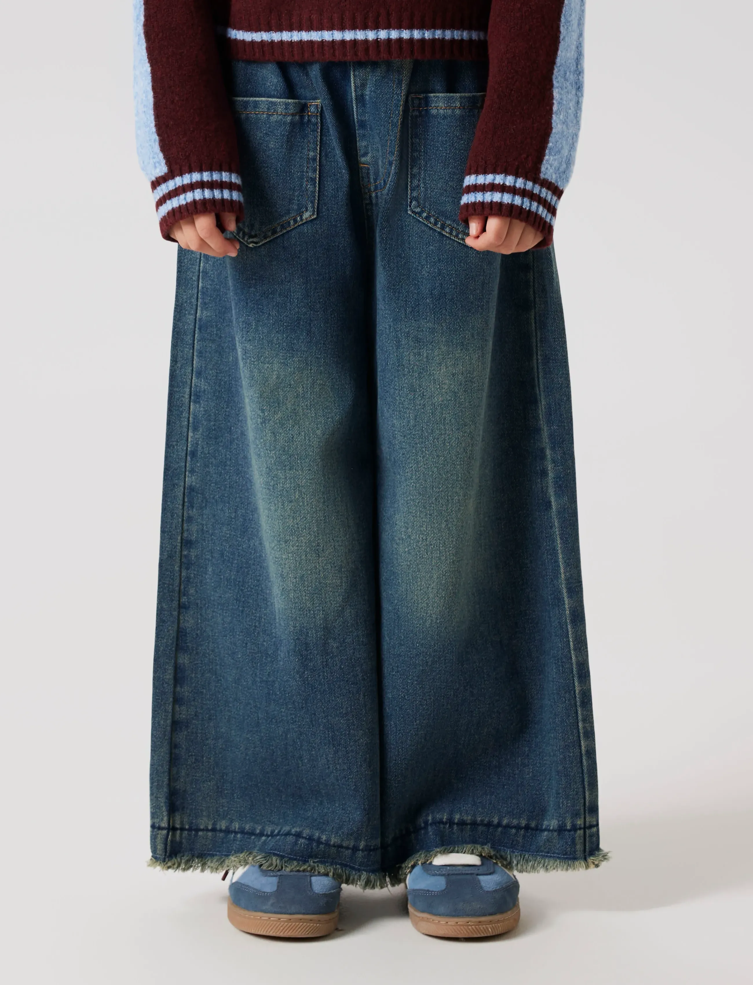 name it - NKFBELLA X-SKATER JEANS 1184-BY R - rúmar gallabuxur - vintage medium blue denim - 1
