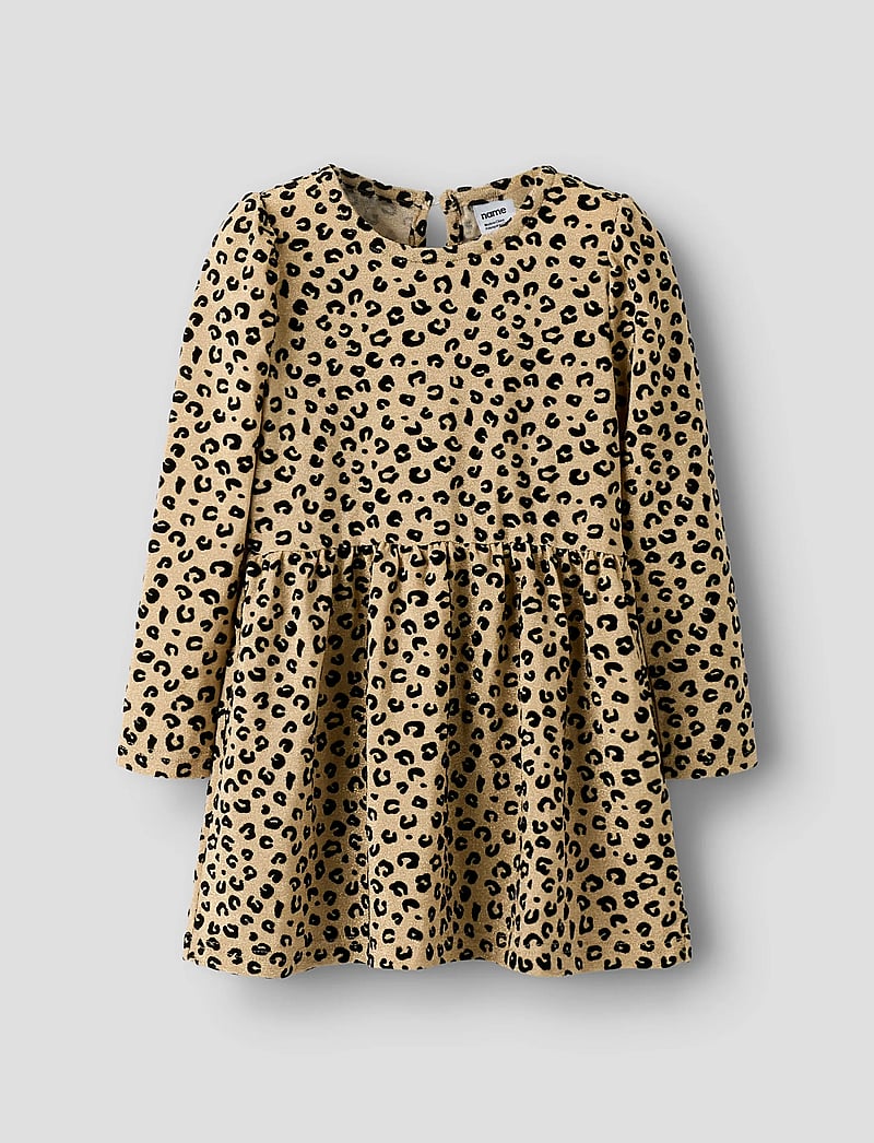 name it - NMFREBEKKA LS DRESS - langerma casual kjóll - silver mink - 0