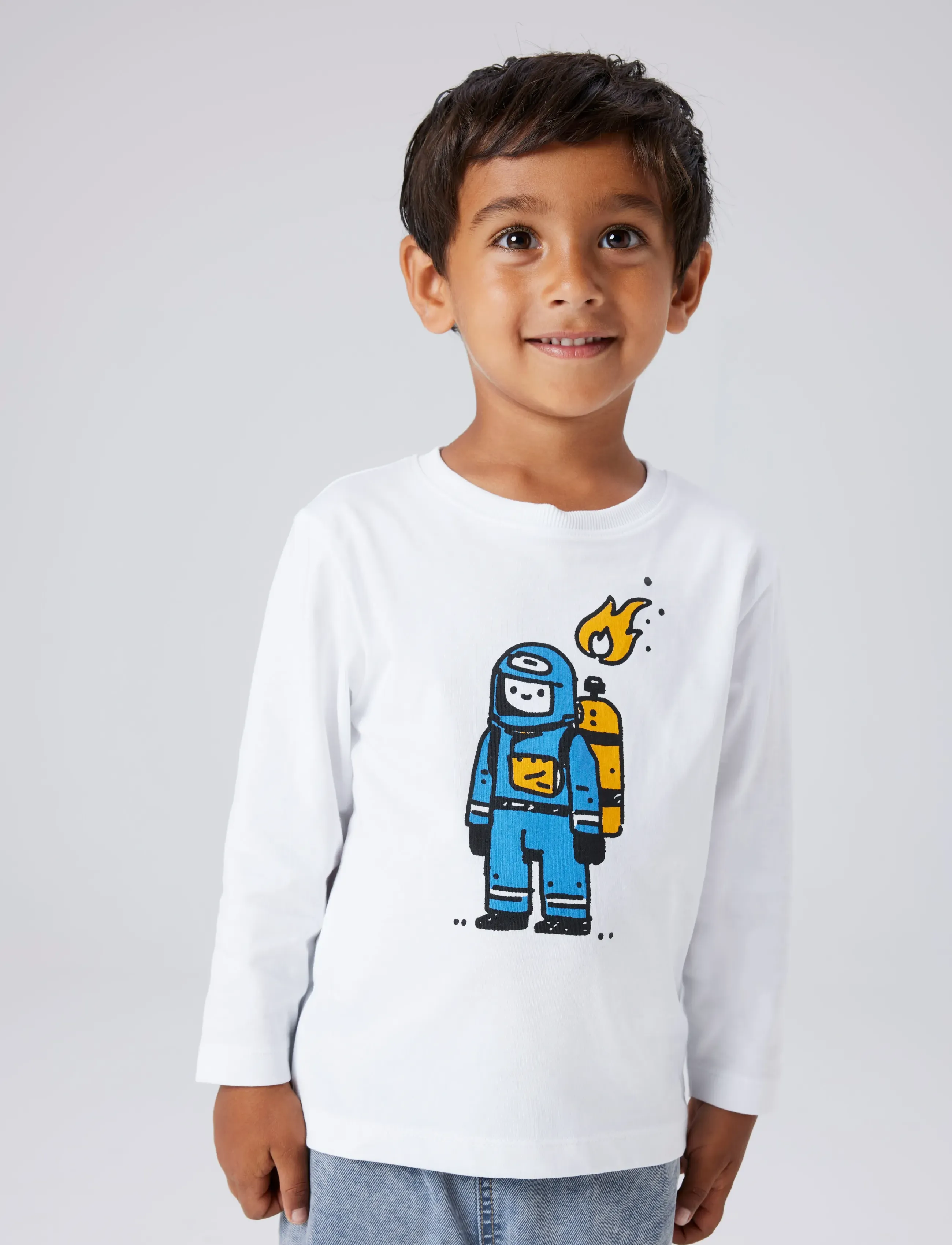 name it - NMMRONNI LS NREG TOP - langärmelige - bright white - 2