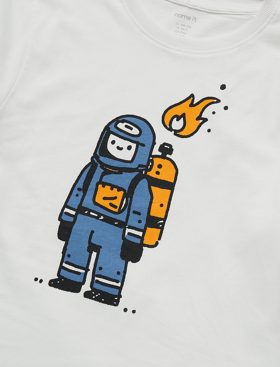 name it - NMMRONNI LS NREG TOP - langærmede t-shirts - bright white - 3