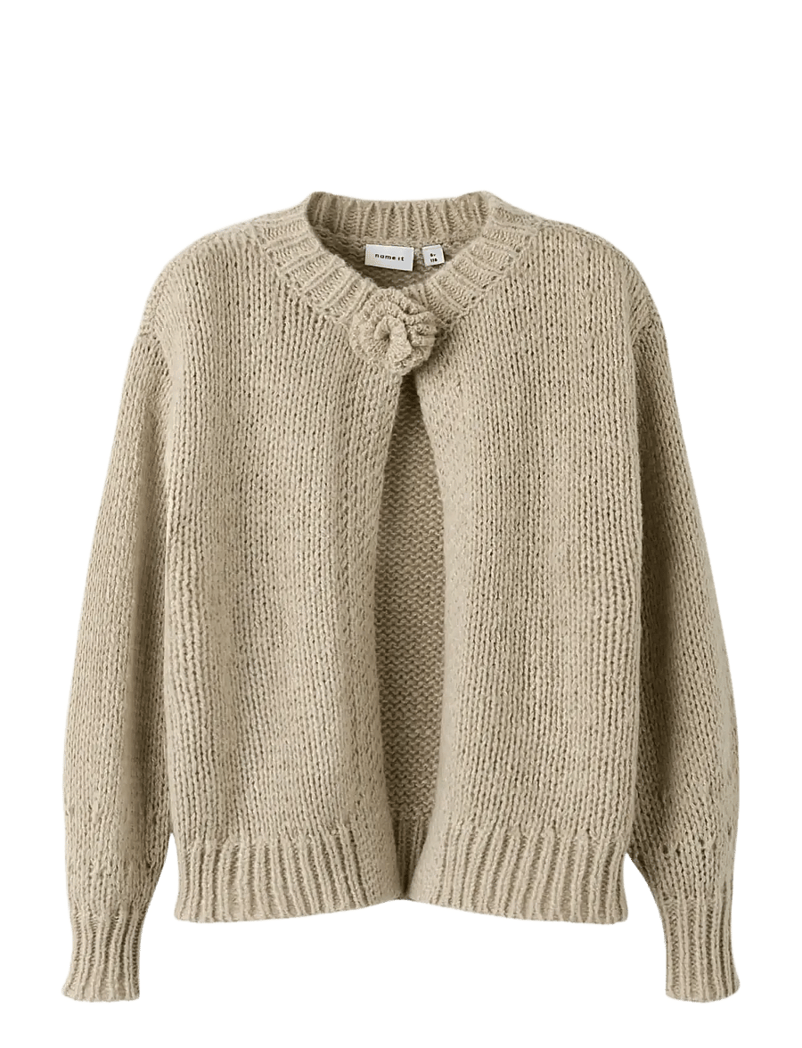 name it - NKFROXANNE LS KNIT CARD - kardiganid - peyote melange - 1