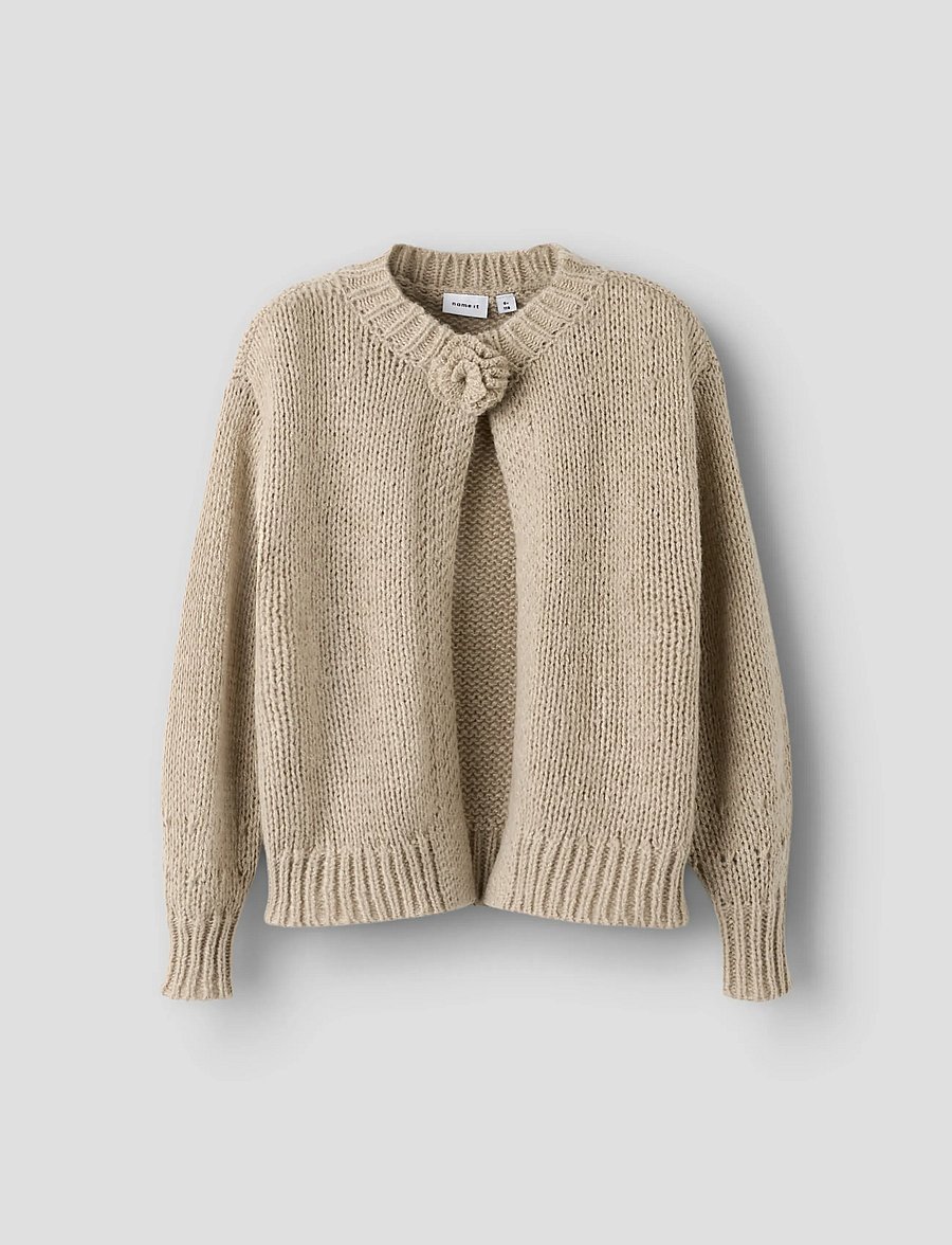 name it - NKFROXANNE LS KNIT CARD - kardiganid - peyote melange - 0