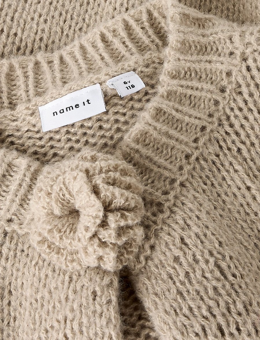 name it - NKFROXANNE LS KNIT CARD - kardiganid - peyote melange - 3