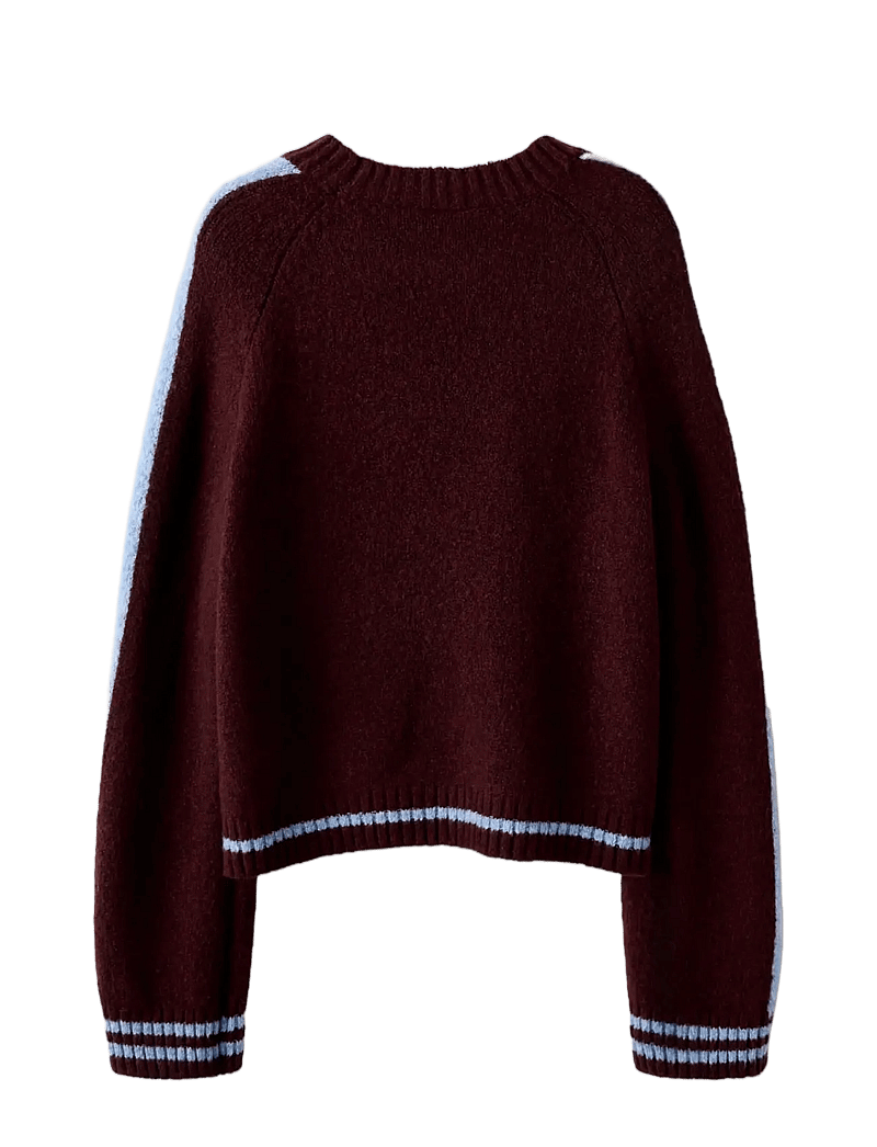 name it - NKFRANIA LS KNIT - stickade tröjor - burgundy - 1