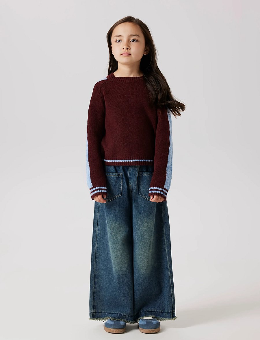 name it - NKFRANIA LS KNIT - pulls - burgundy - 3