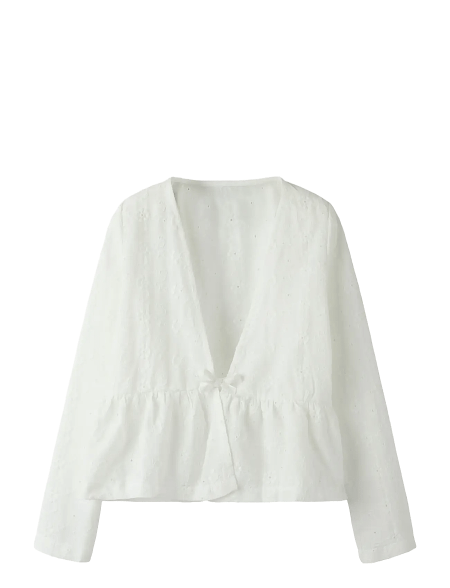 name it - NKFKARLINA LS SHIRT - langärmlige hemden - bright white - 1