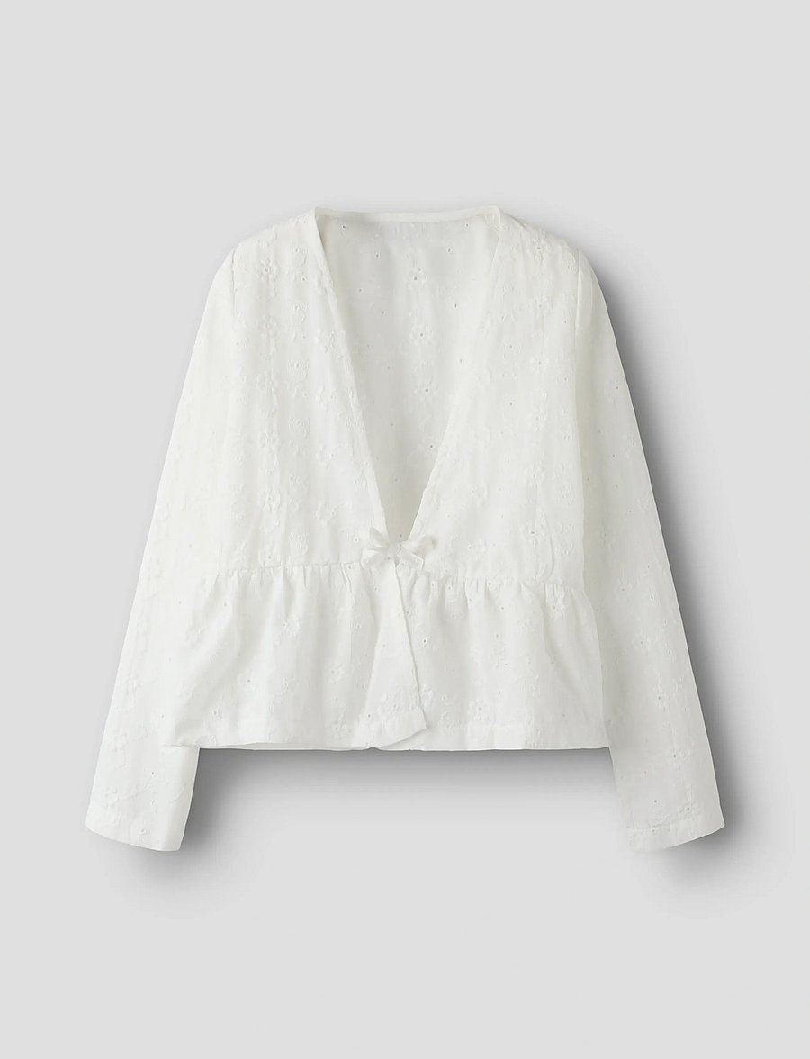 name it - NKFKARLINA LS SHIRT - langärmlige hemden - bright white - 0