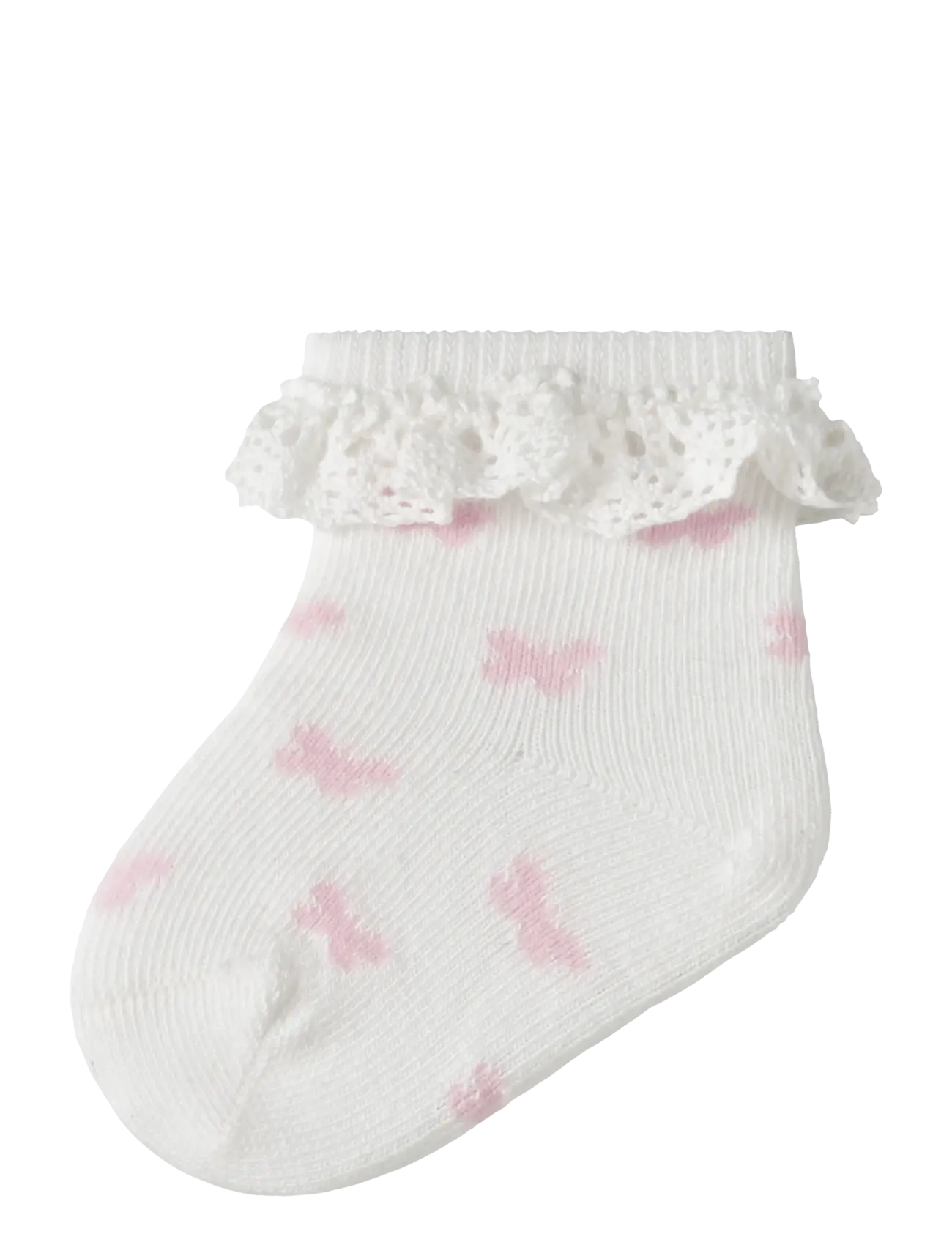 name it NBFFUTTERFLY SOCK - Strømper & Strømpebukser - CLOUD DANCER / white