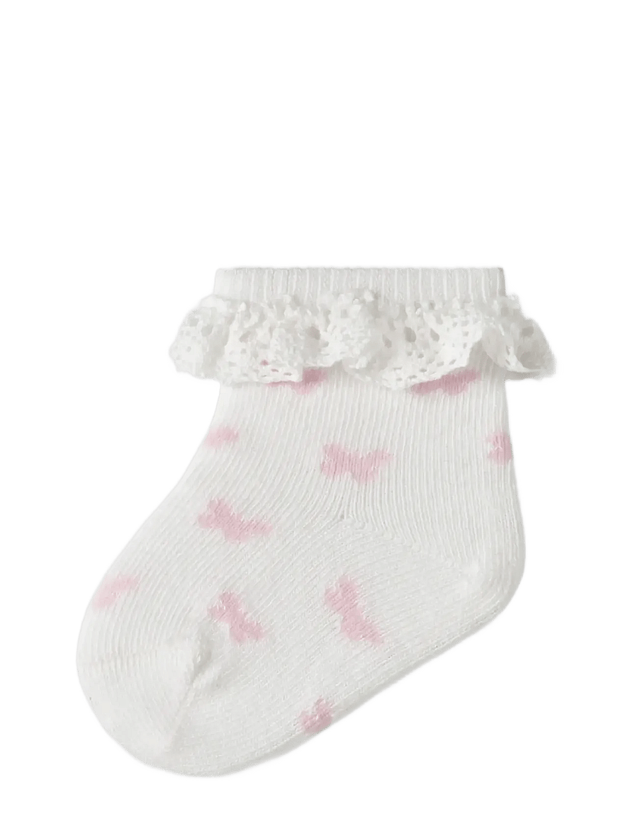 name it - NBFFUTTERFLY SOCK - baby-socken - cloud dancer - 1
