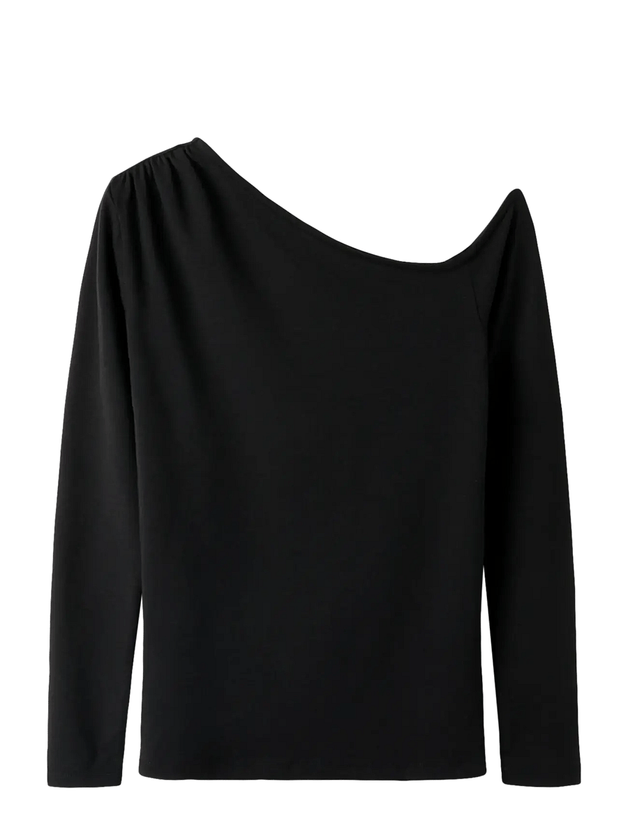 name it - NKFRILANA LS XSL TOP - t-shirts à manches longues - black - 1