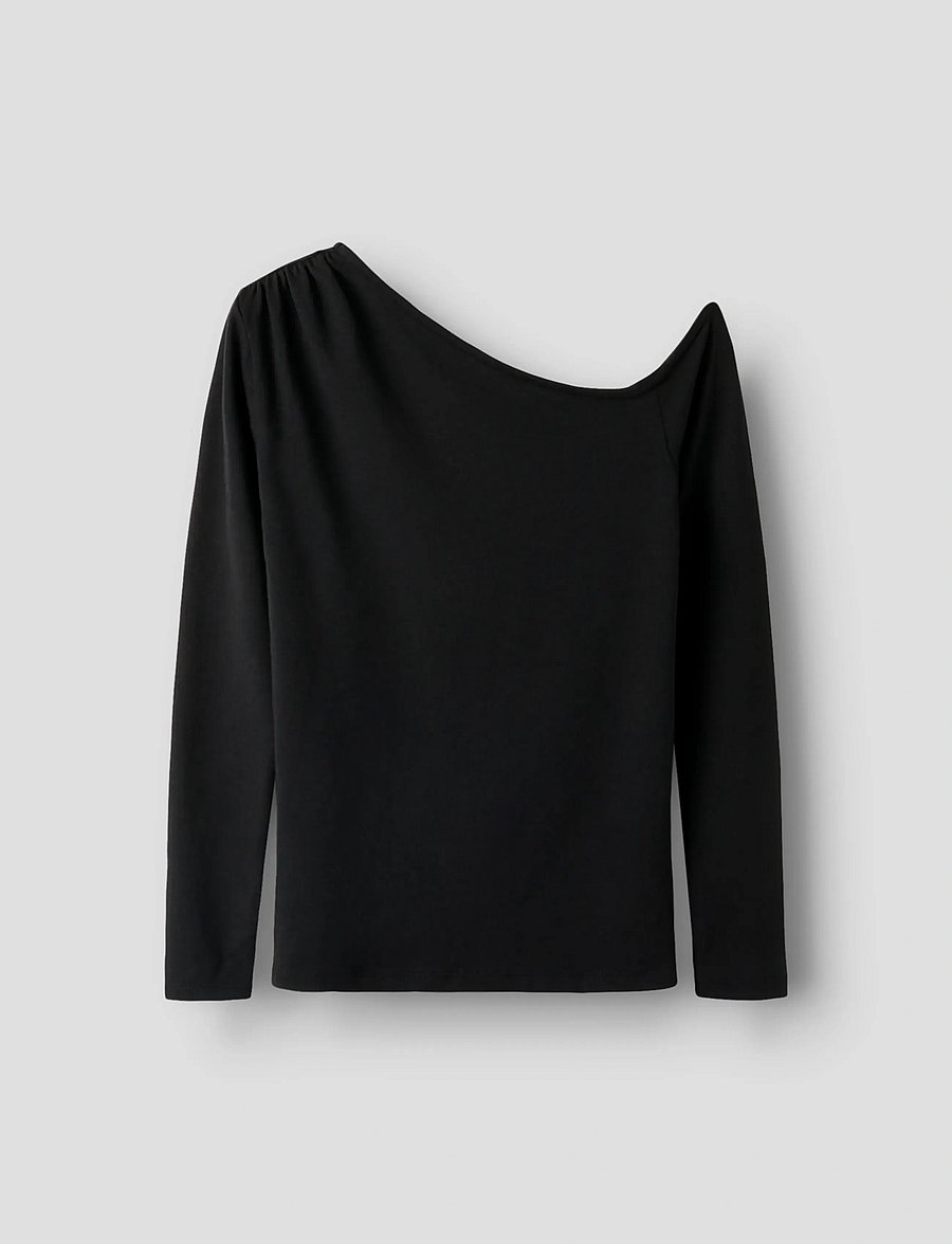 name it - NKFRILANA LS XSL TOP - t-shirts à manches longues - black - 0