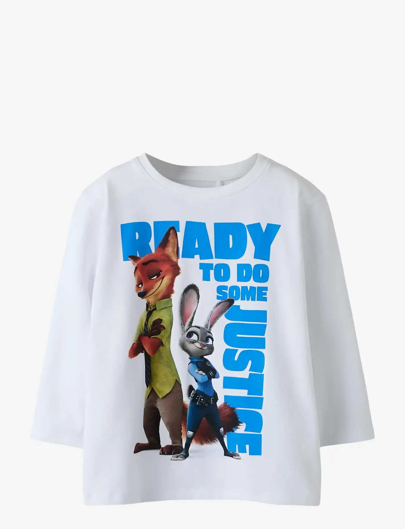 name it - NMMNOMAL ZOOTROPOLIS NREG LS TOP BOX WDI - langærmede t-shirts - bright white - 0