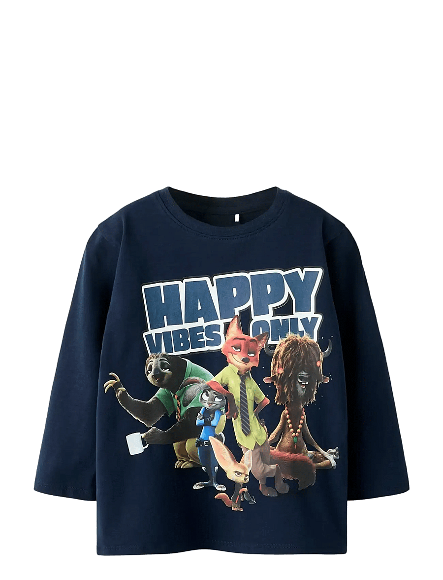 name it - NMMNOMAL ZOOTROPOLIS NREG LS TOP BOX WDI - langärmelig - navy blazer - 1