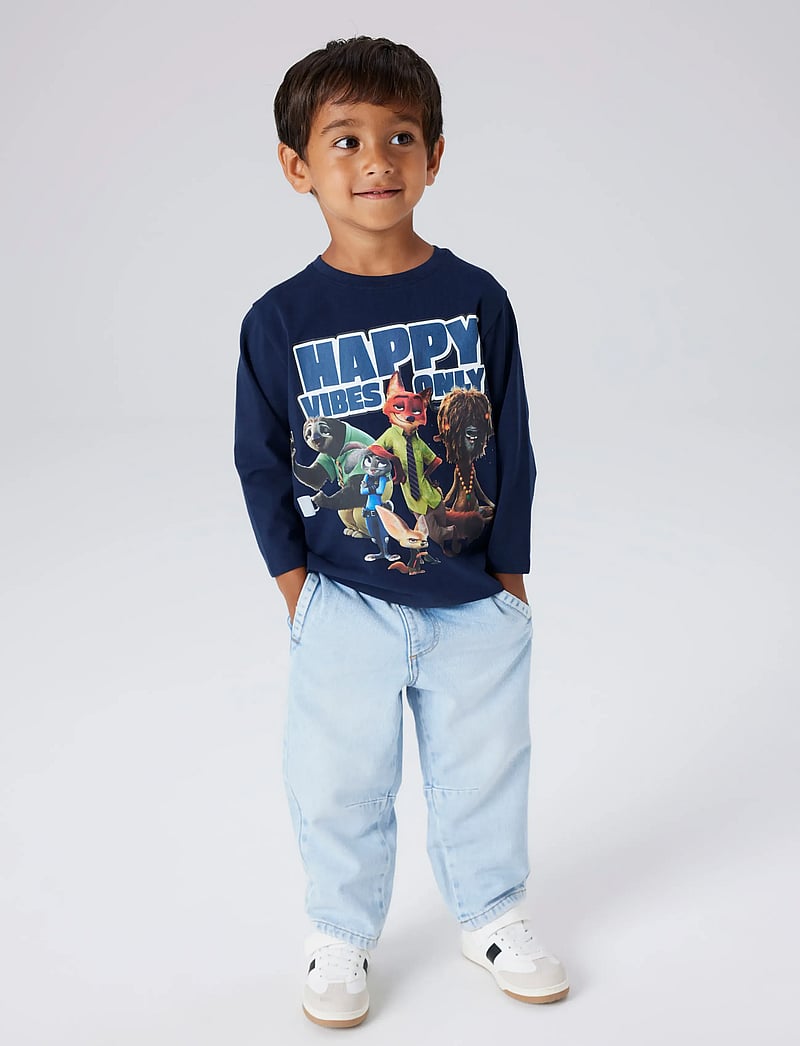 name it - NMMNOMAL ZOOTROPOLIS NREG LS TOP BOX WDI - pikkade varrukatega t-särgid - navy blazer - 3