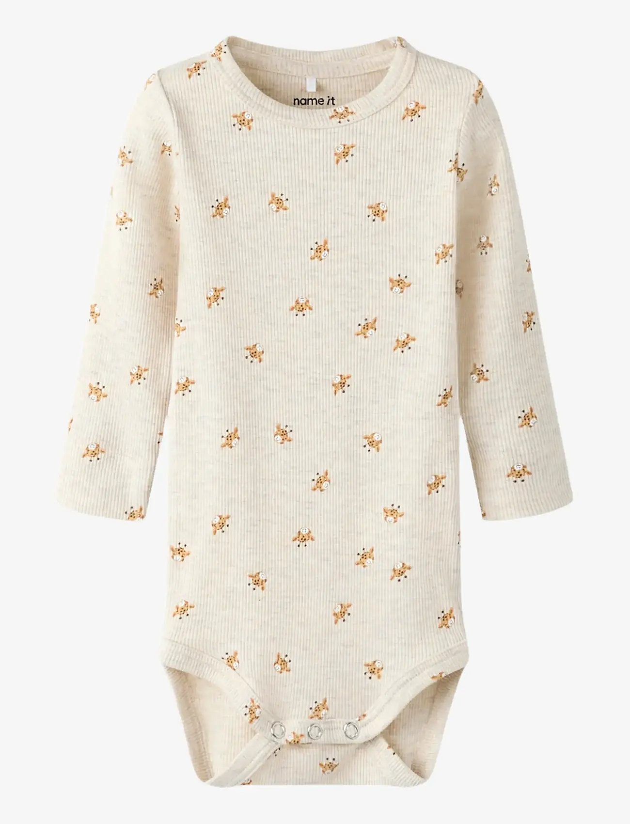 name it - NBNOVI LS XSL BODY - långärmade bodies - peyote melange - 1