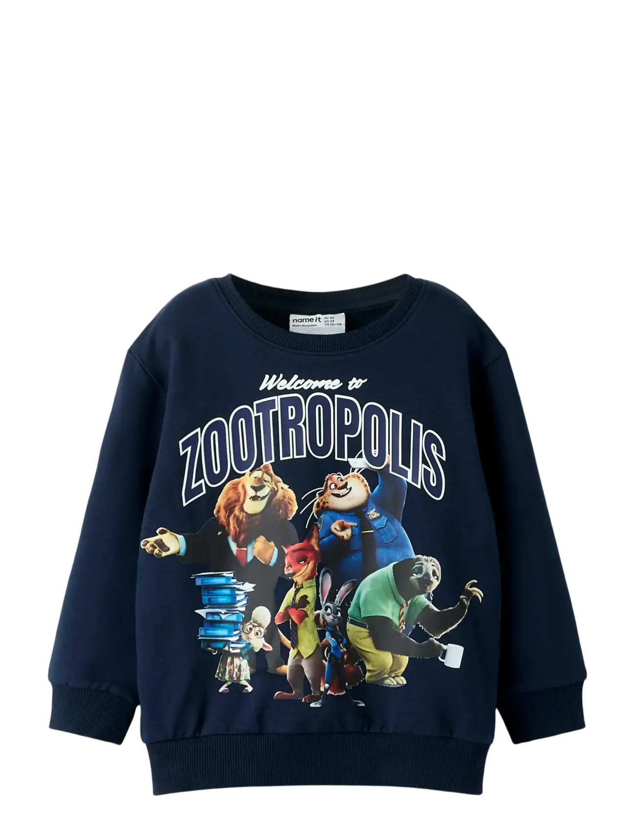 name it NMMNOEL ZOOTROPOLIS NREG SWEAT BRU WDI - Sweatshirts - NAVY BLAZER / navy