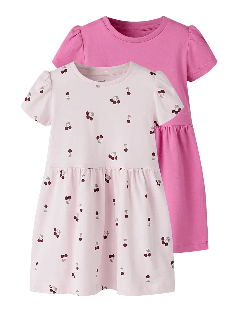 name it - NMFVIVIA SS 2P DRESS NOOS - kurzärmelige babykleider - strawberry moon - 2
