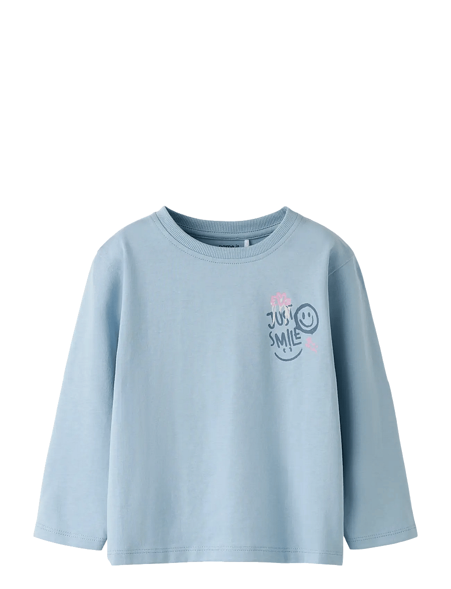 name it - NMFRILANAS LS NREG TOP - t-krekli ar garām piedurknēm - blue fog - 0