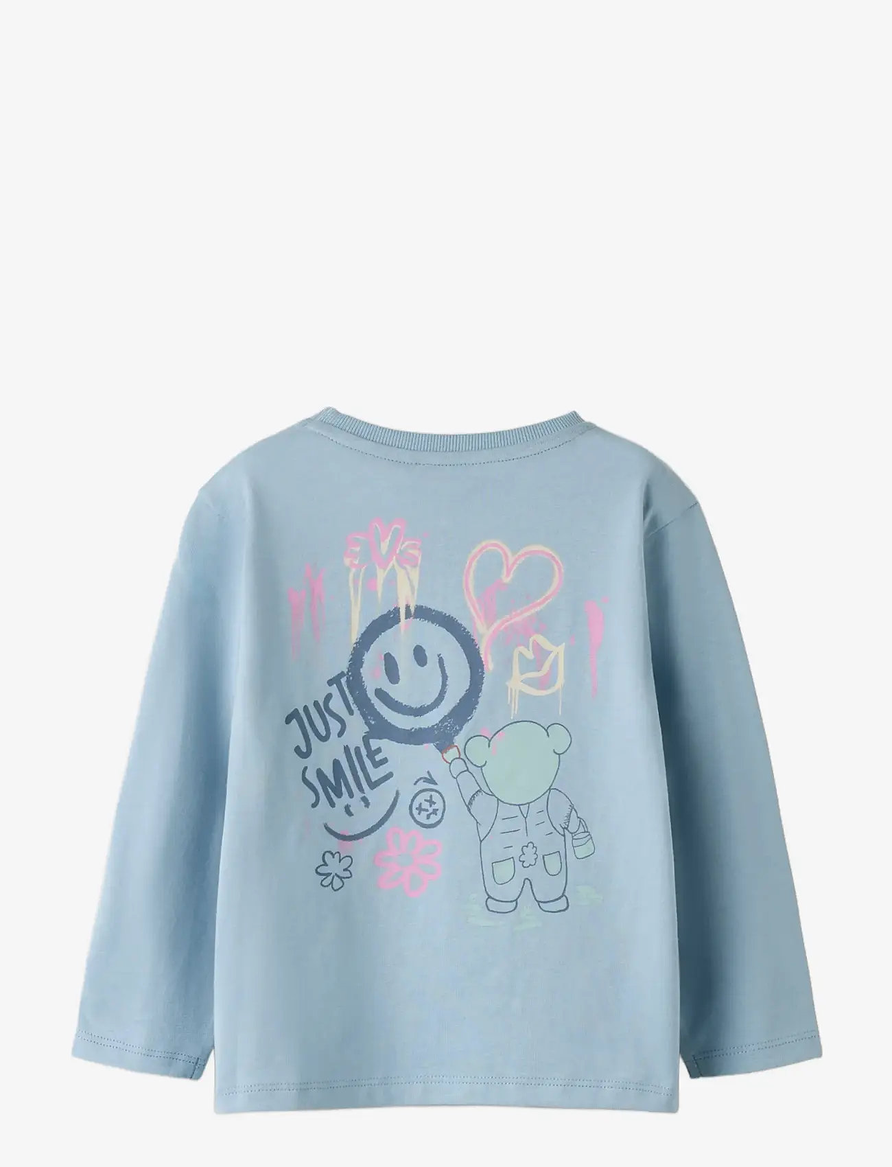 name it - NMFRILANAS LS NREG TOP - langærmede t-shirts - blue fog - 1
