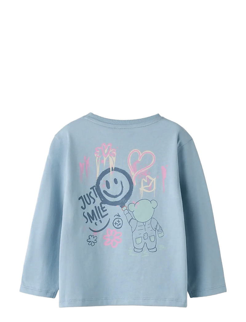 name it - NMFRILANAS LS NREG TOP - langærmede t-shirts - blue fog - 1