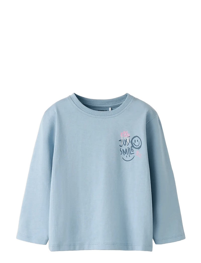 name it - NMFRILANAS LS NREG TOP - langærmede t-shirts - blue fog - 2