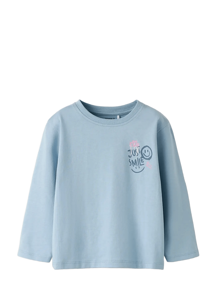 name it - NMFRILANAS LS NREG TOP - t-krekli ar garām piedurknēm - blue fog - 2
