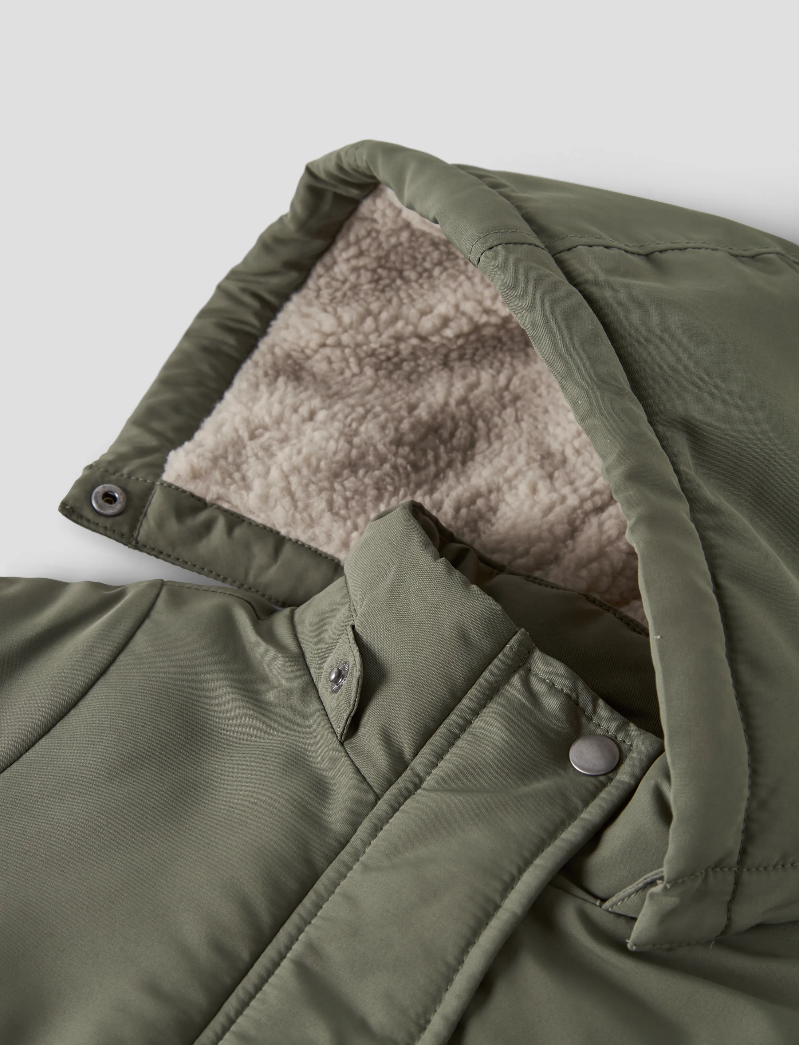 name it - NMFMARLOW PARKA JACKET TB - dunjackor & fodrade jackor - dusty olive - 2