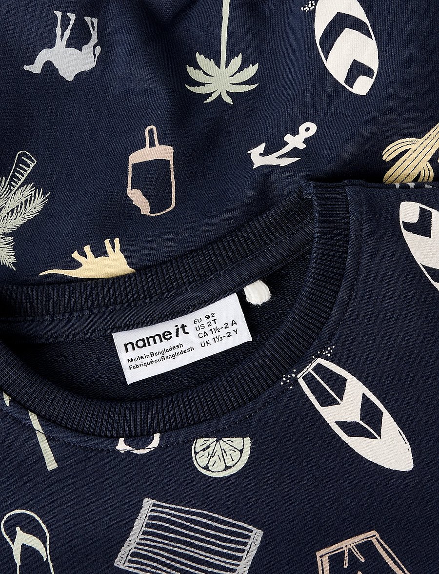 name it - NMMPJEROME NREG SWEAT UNB - sweatshirts - navy blazer - 3