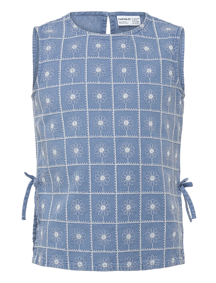 name it - NKFHERTA SL TOP - blusar & tunikor - faded denim - 0