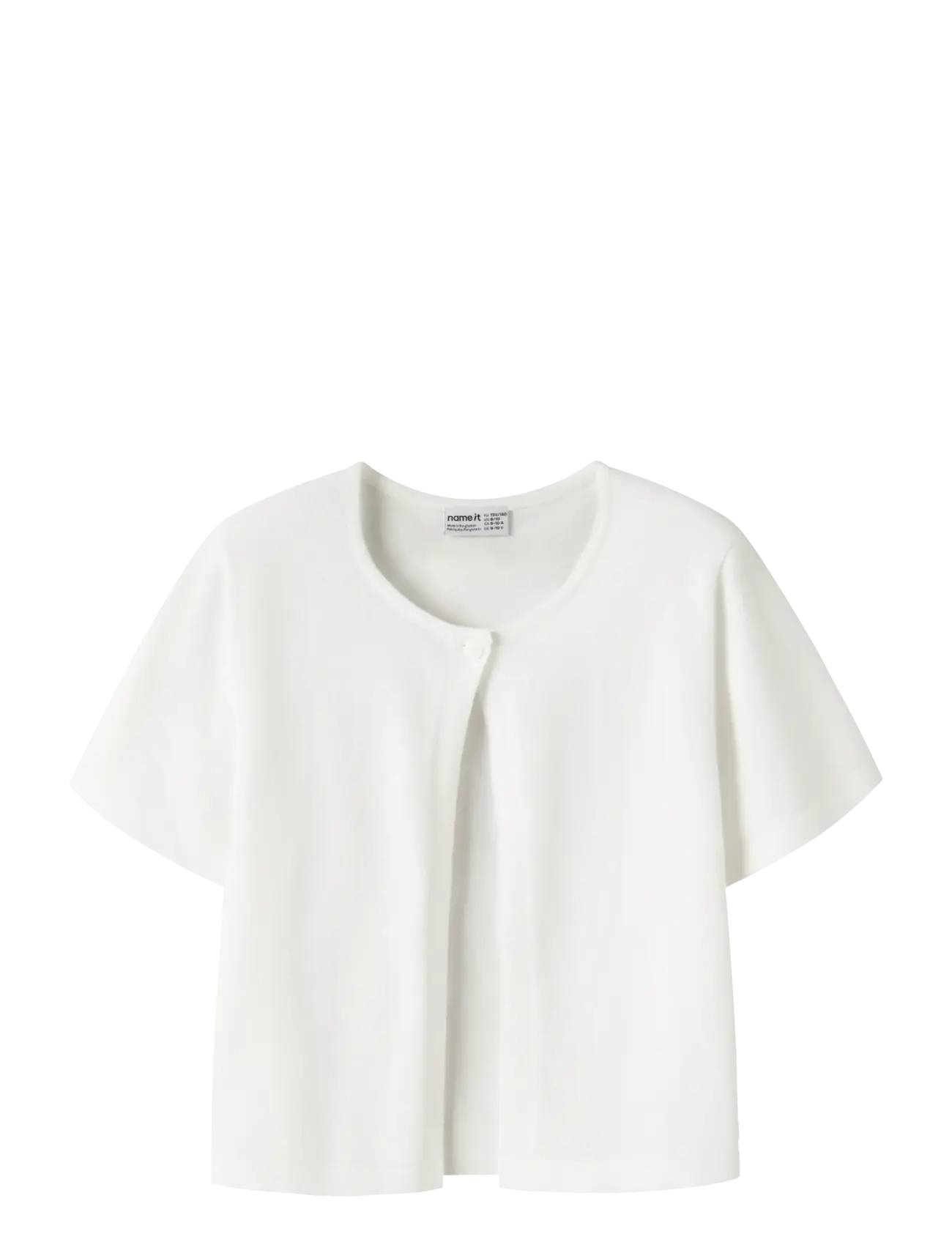 name it Nkfhinga Ss Knit Card, 122-128, White, Strik > Cardigans, Børn