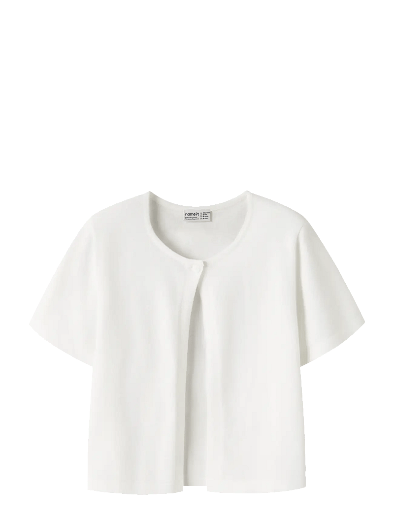 name it - NKFHINGA SS KNIT CARD - kardiganid - bright white - 0