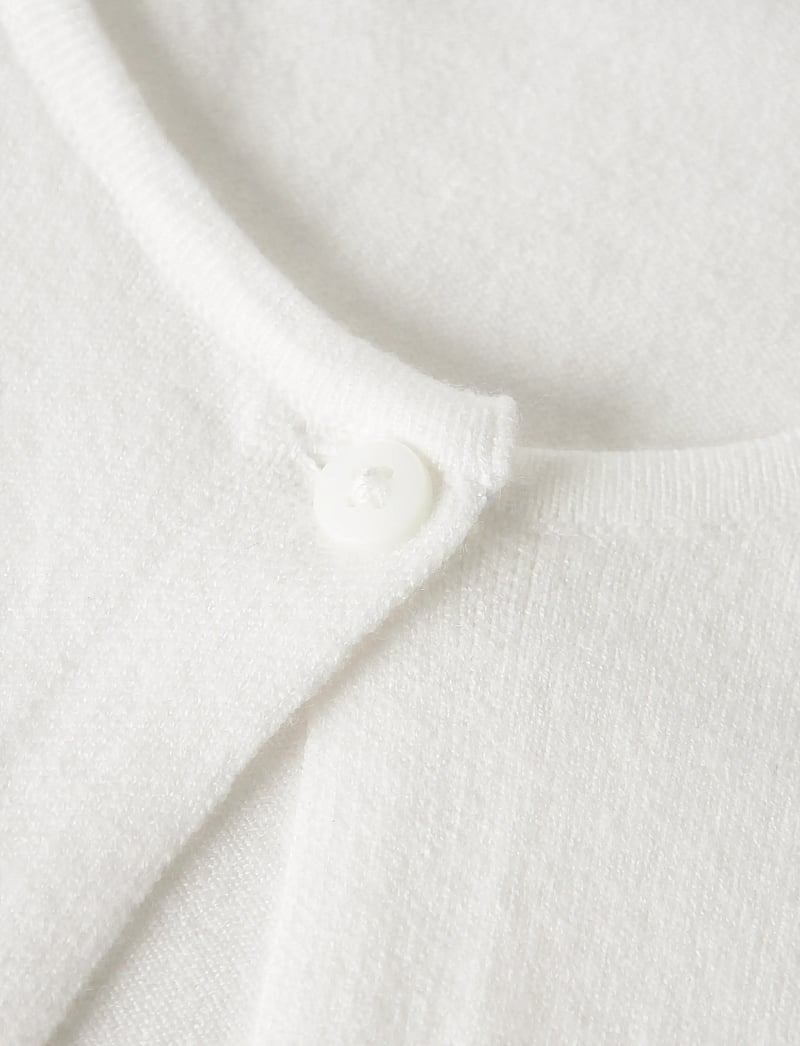 name it - NKFHINGA SS KNIT CARD - kardiganid - bright white - 2