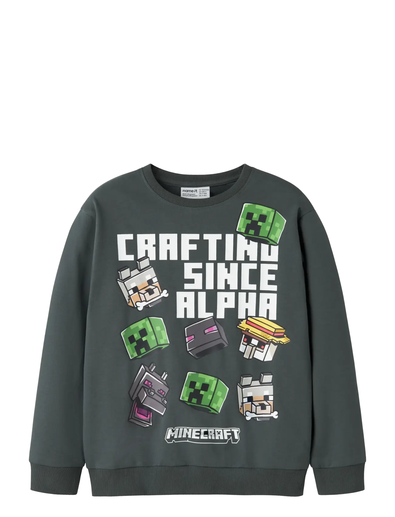 name it NKMJET MINECRAFT NREG SWEAT UNB BFU - Valentinsgaver - URBAN CHIC / grey