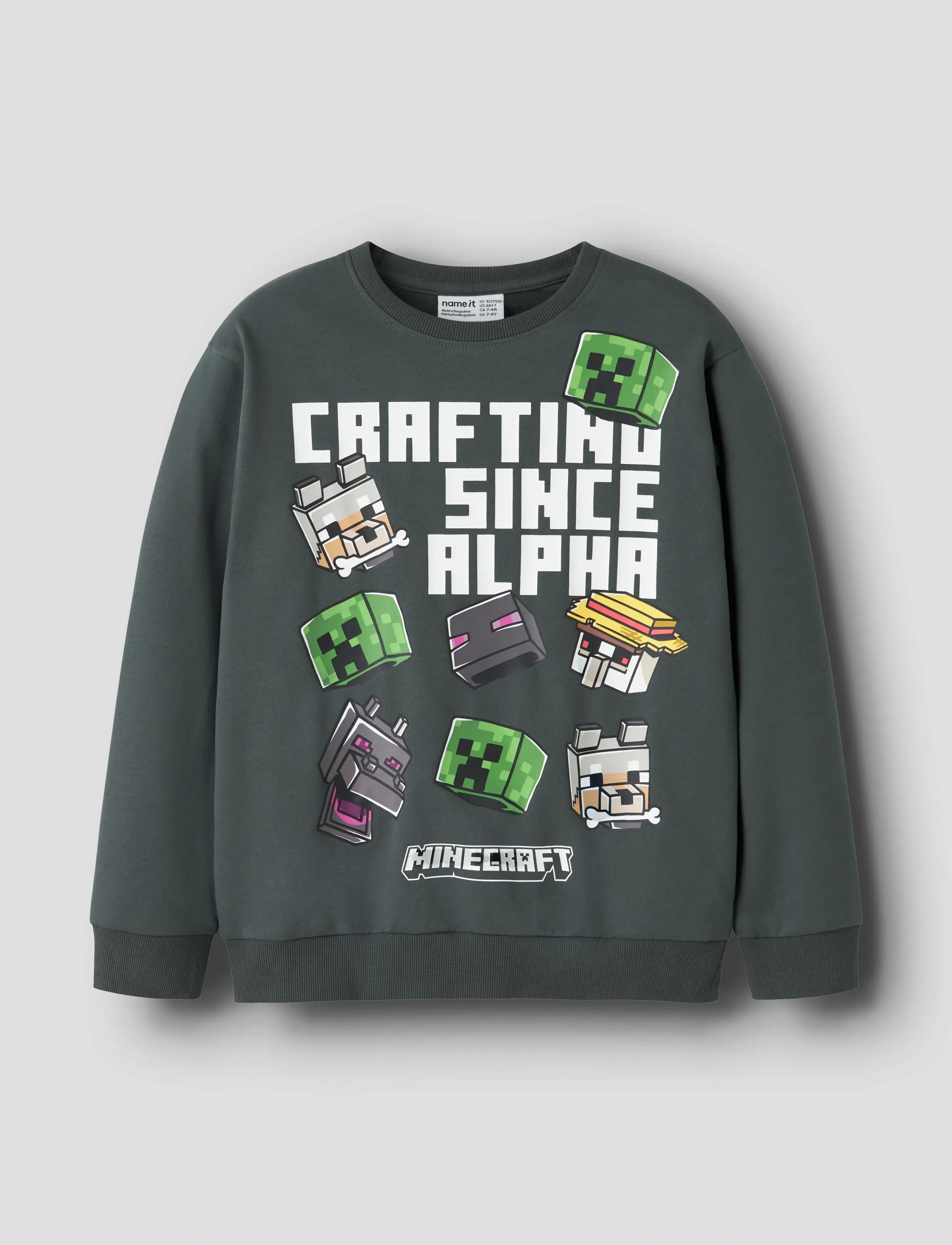 name it NKMJET MINECRAFT NREG SWEAT UNB BFU - Yläosat - URBAN CHIC / grey