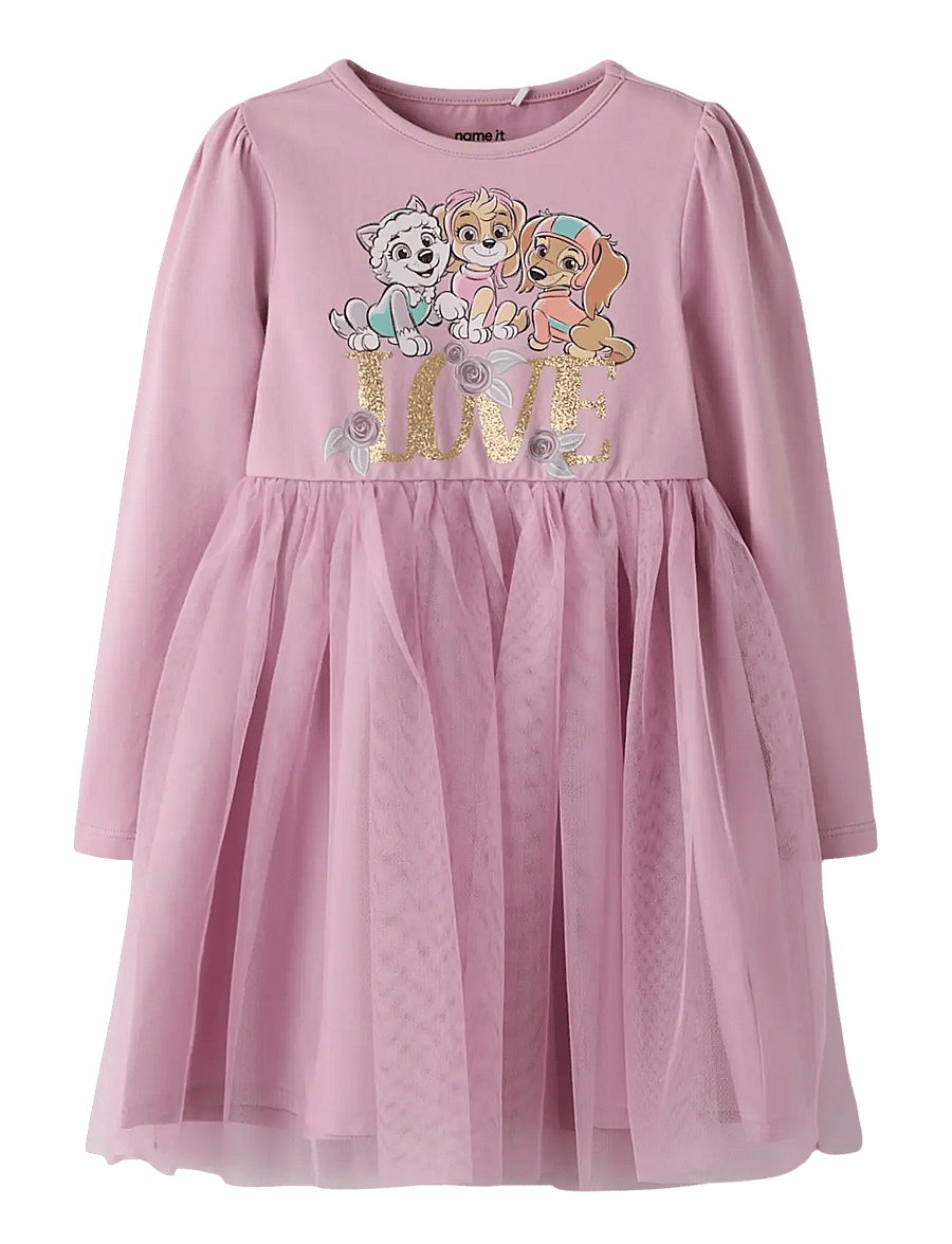 name it - NMFMEBBA PAWPATROL LS TULLE DRESS CPLG - langærmede hverdagskjoler - keepsake lilac - 1