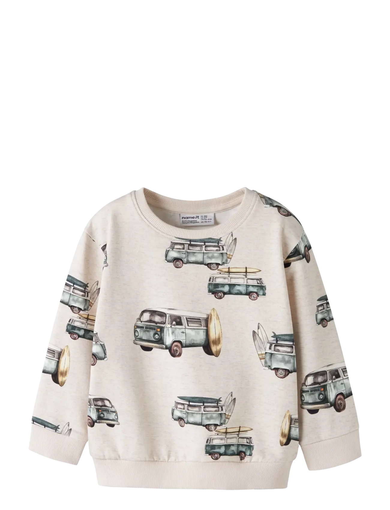 name it NMMJAXON NREG SWEAT UNB - Sweatshirts - PEYOTE MELANGE / cream