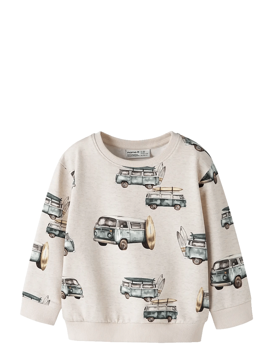 name it - NMMJAXON NREG SWEAT UNB - sweatshirts - peyote melange - 0