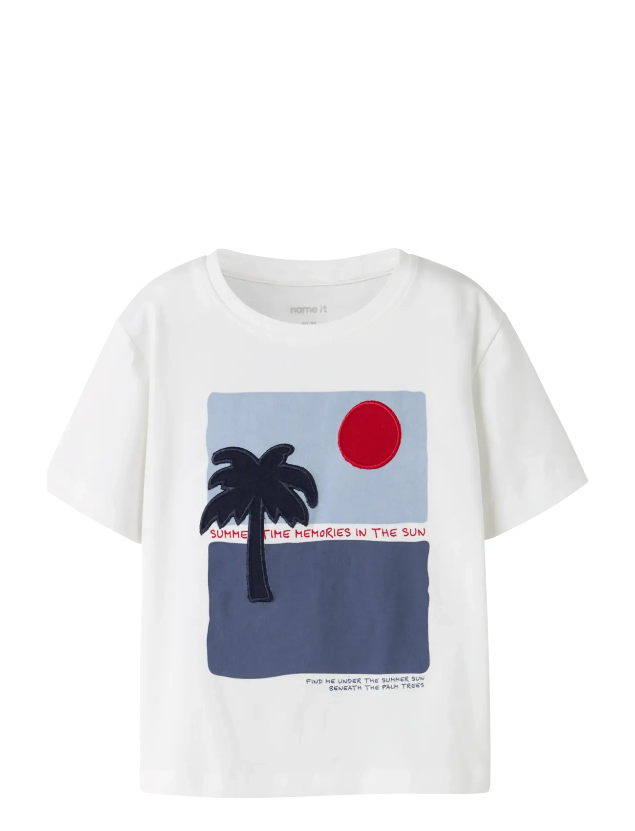 name it Nmmjames Ss Nreg Top Box, 110, T-shirts, Weiß - Short-sleeved, Kinder
