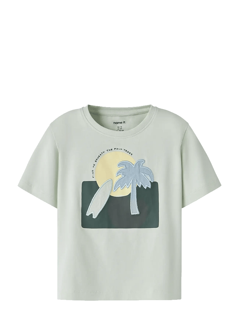 name it - NMMJAMES SS NREG TOP BOX - short-sleeved t-shirts - pale aqua - 0