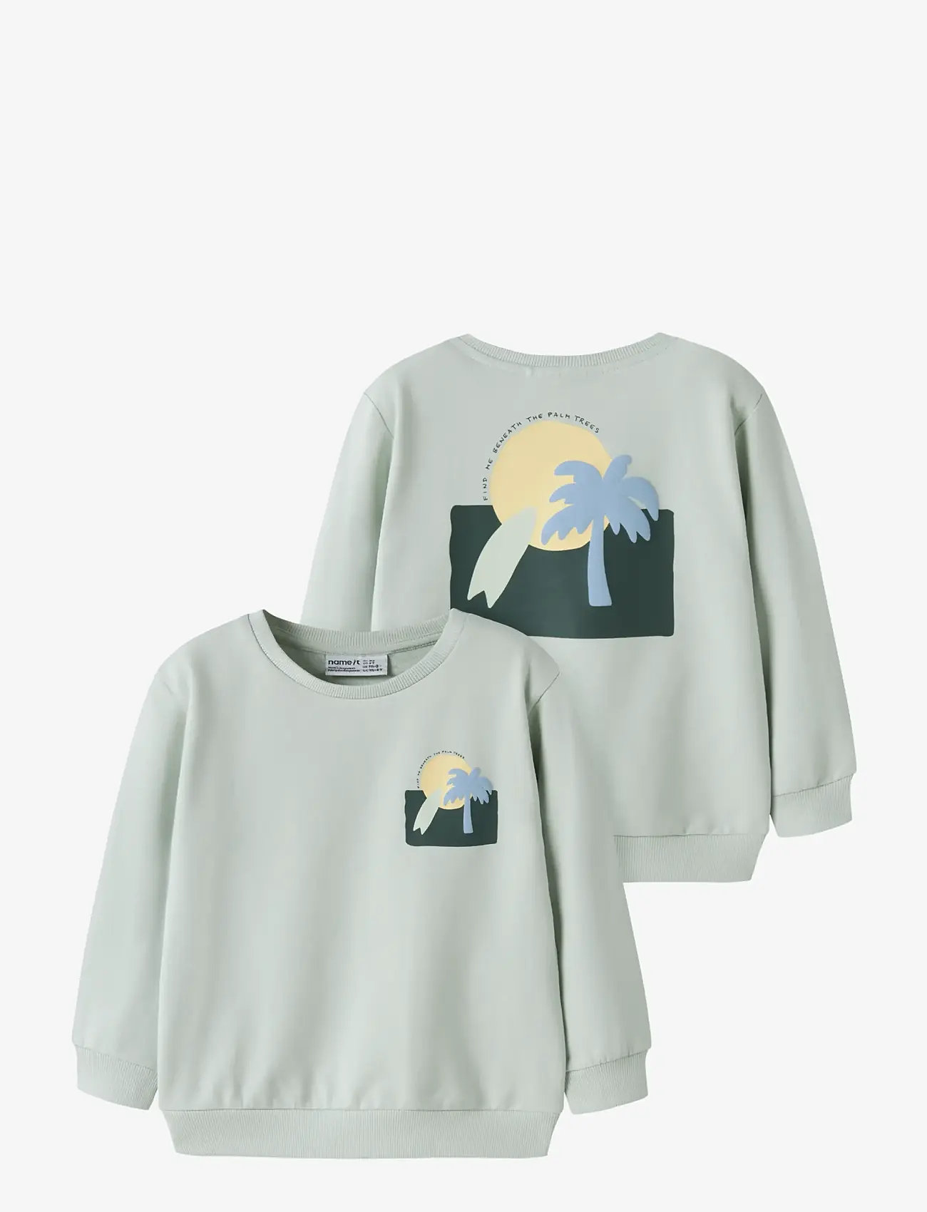 name it - NMMJALE NREG SWEAT UNB - sweatshirts - pale aqua - 0