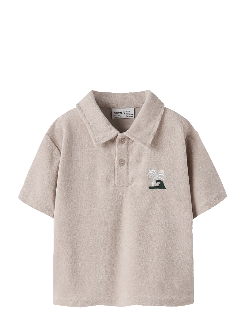 name it - NMMJARED SS NREG TERRY POLO - kortærmede poloer - chateau gray - 0