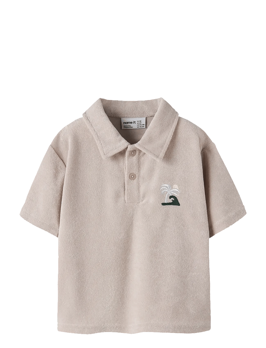 name it - NMMJARED SS NREG TERRY POLO - kortärmade pikéer - chateau gray - 0