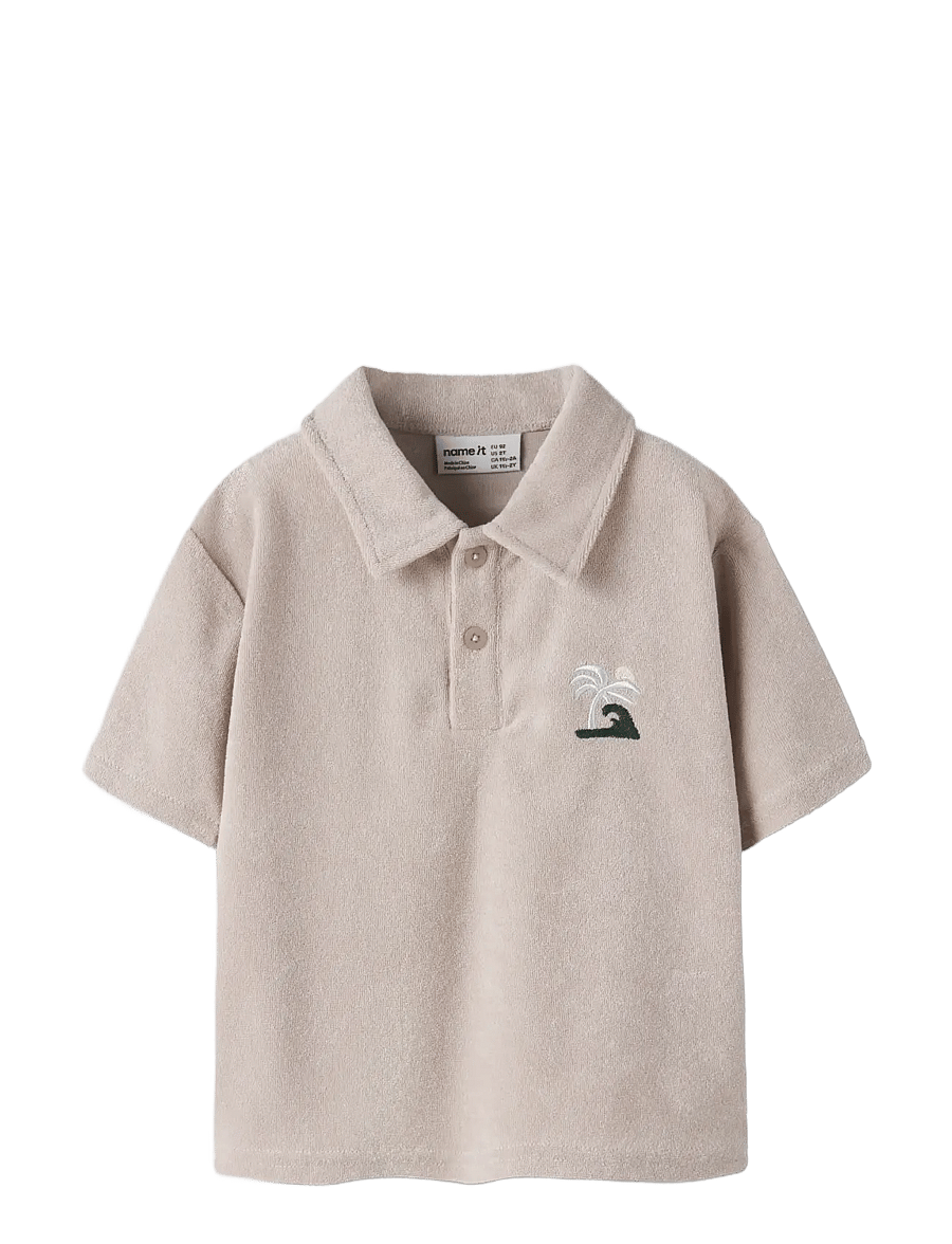 name it - NMMJARED SS NREG TERRY POLO - kortärmade pikéer - chateau gray - 2