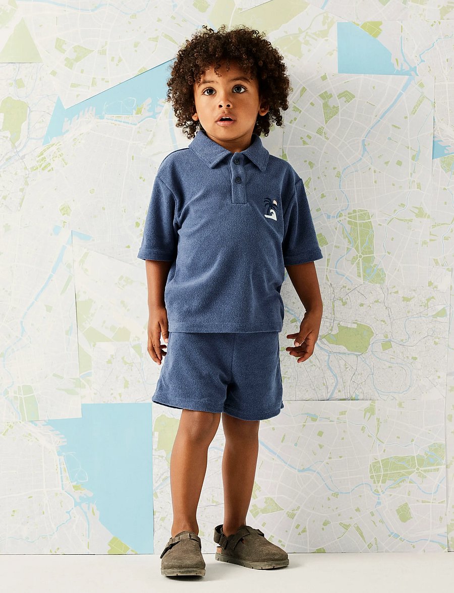 name it - NMMJARED SS NREG TERRY POLO - kurzärmelig - vintage indigo - 3