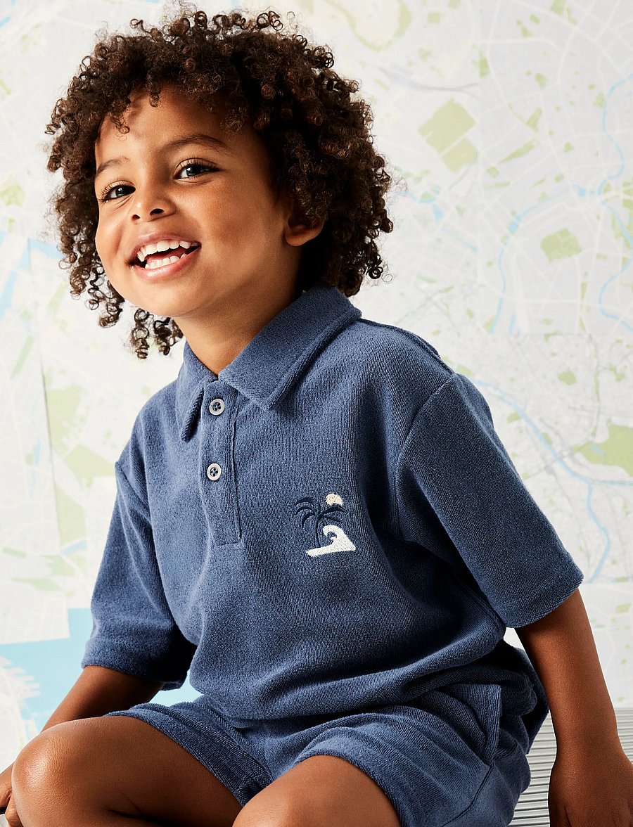 name it - NMMJARED SS NREG TERRY POLO - kurzärmelig - vintage indigo - 4