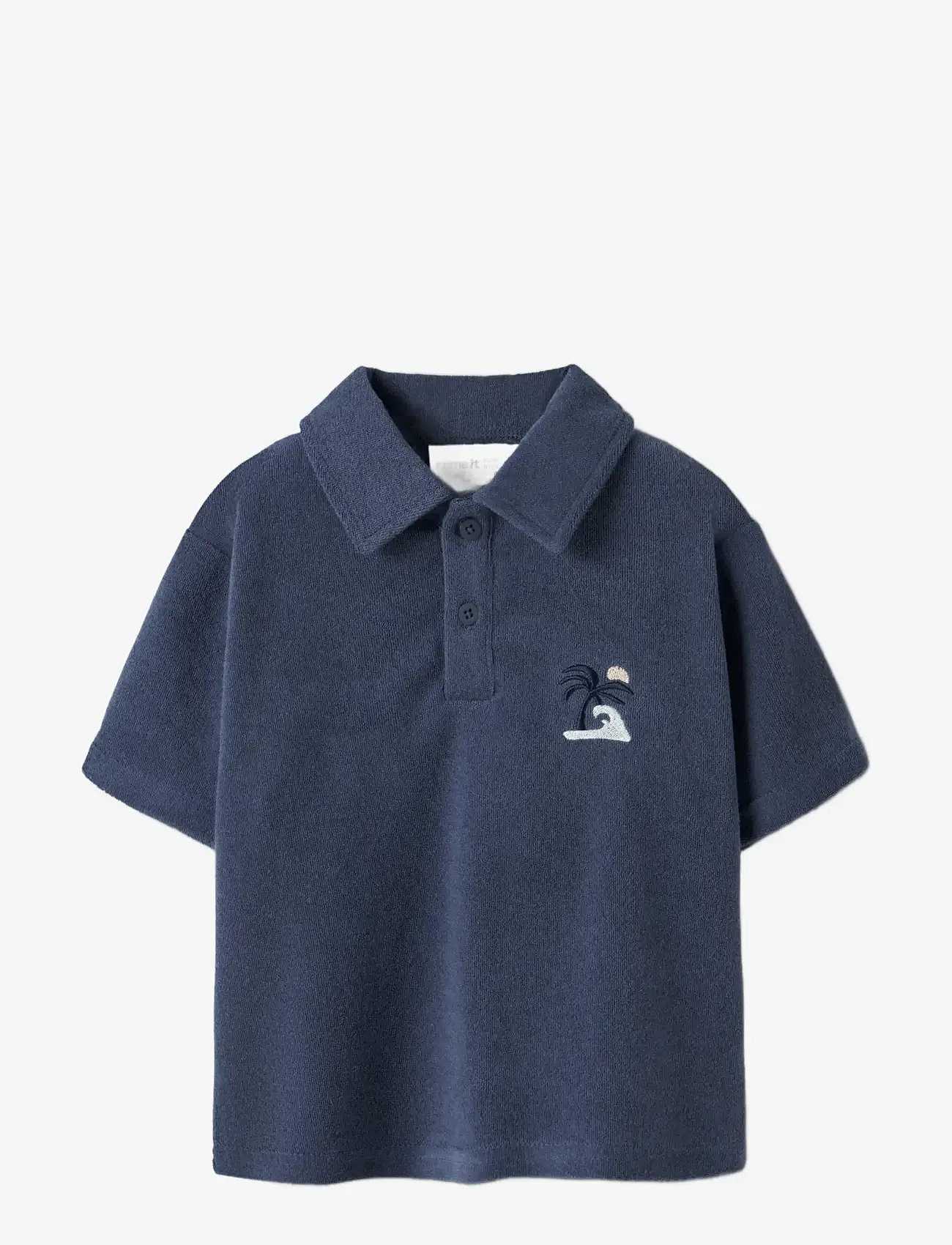 name it - NMMJARED SS NREG TERRY POLO - short-sleeved polos - vintage indigo - 2