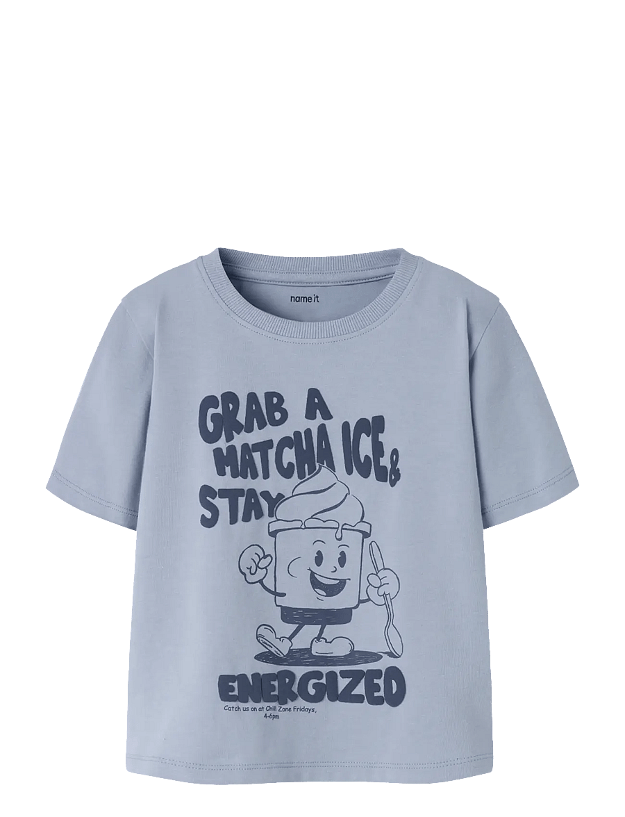 name it - NMMJAVIR SS NREG TOP BOX - kortærmede t-shirts - blue fog - 0