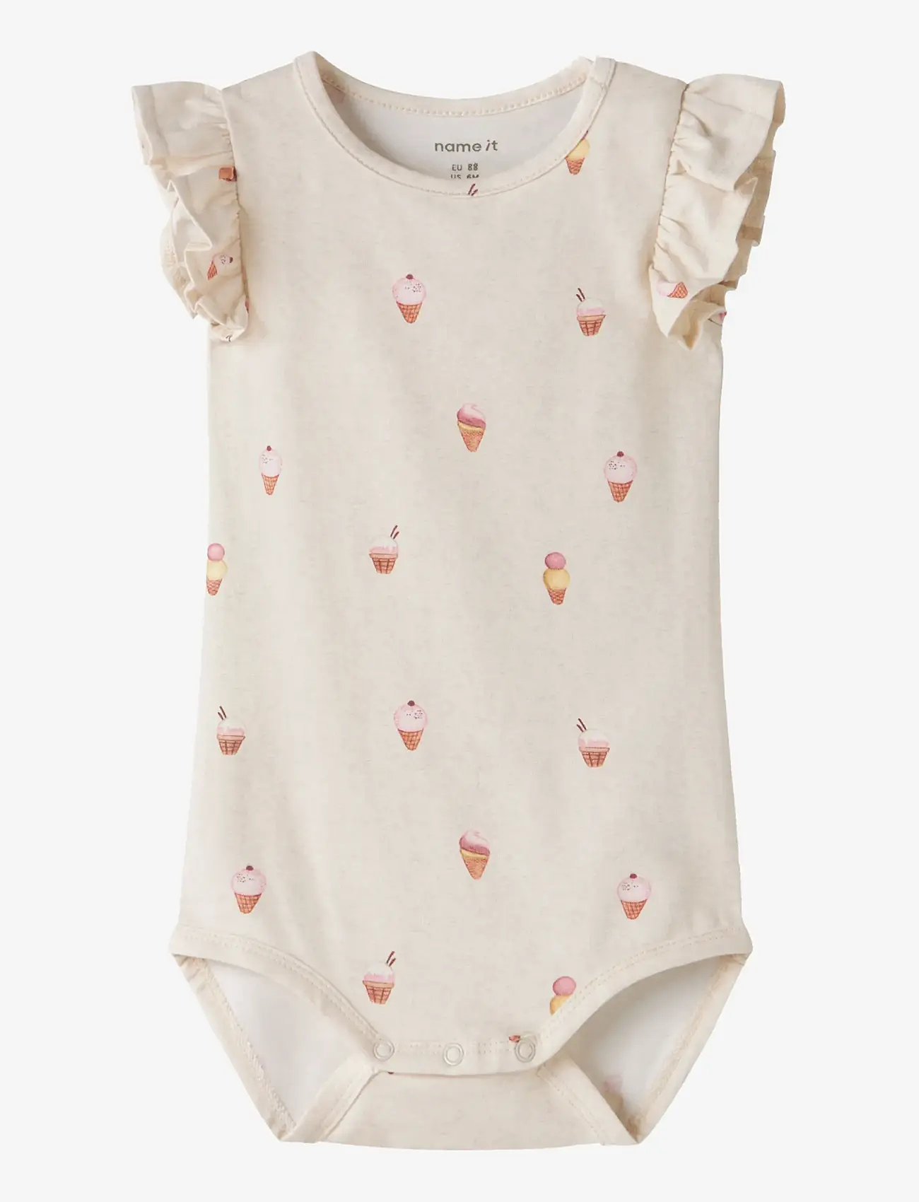 name it - NBFJAMILIA SS BODY - kurzärmelig - peyote melange - 0