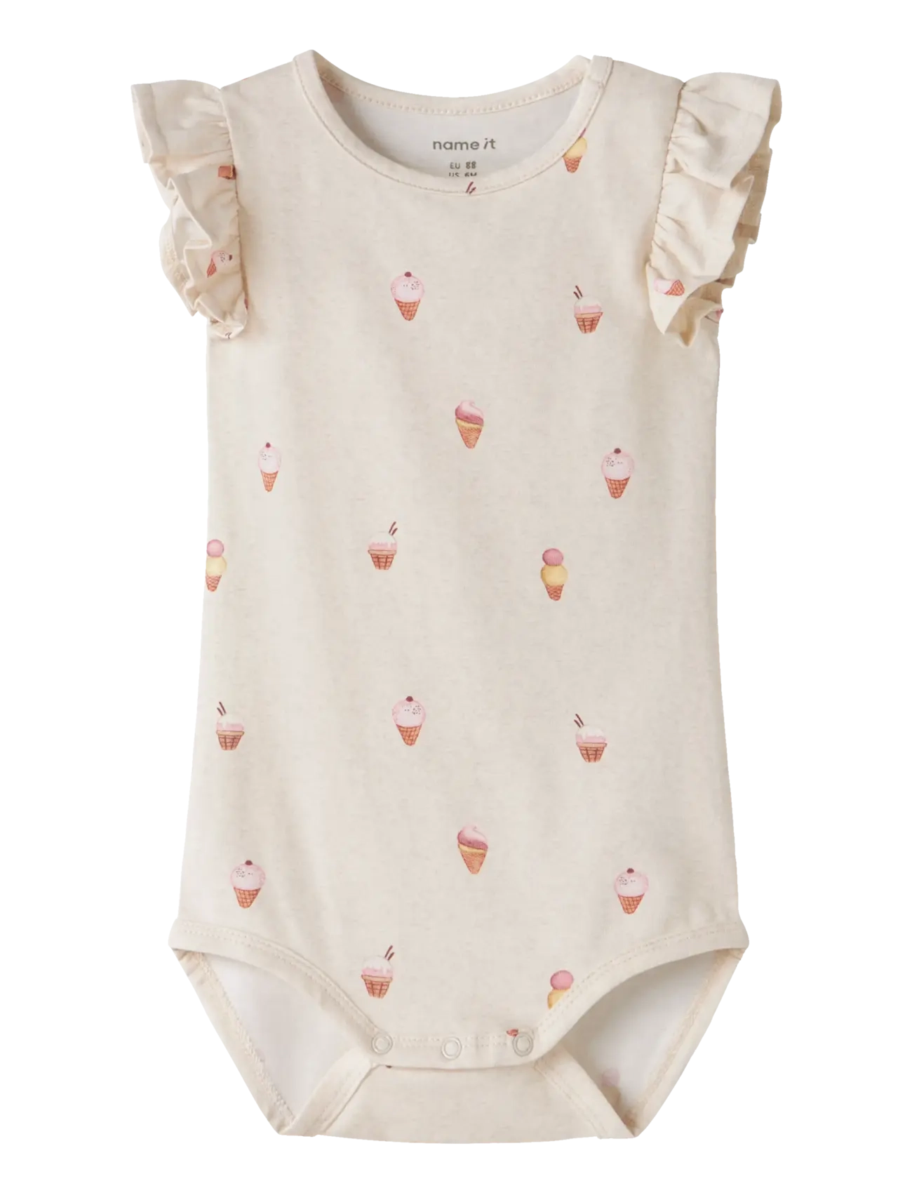 name it NBFJAMILIA SS BODY - Babyprodukte - PEYOTE MELANGE / cream